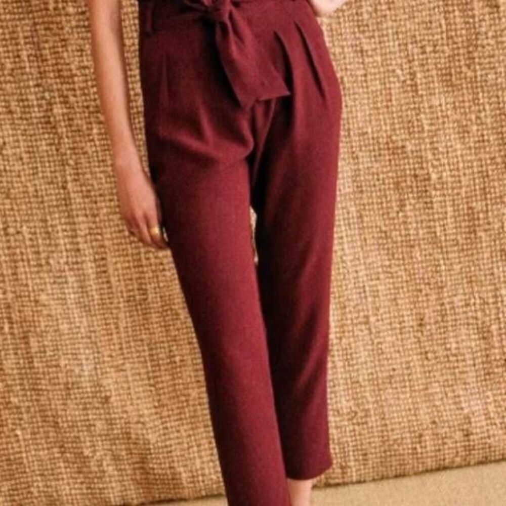 Sezane Austin Trousers in Burgundy sz 32/US 0